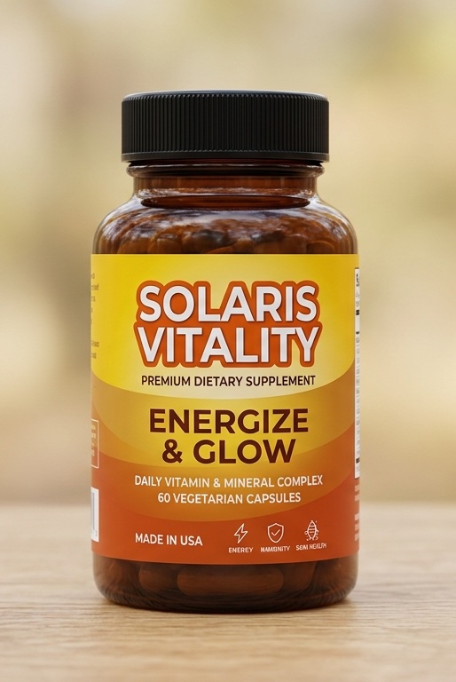 SOLARIS VITALITY product package in warm gradient style